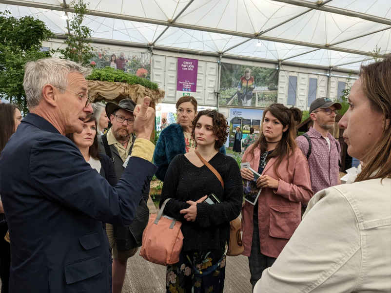 RHS Chelsea Flower Show Tour - Student meeting Cleve West 